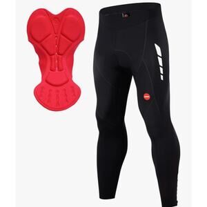 Souke Sports Men's Padded Cycling Leggings Pants Tights Black Size L